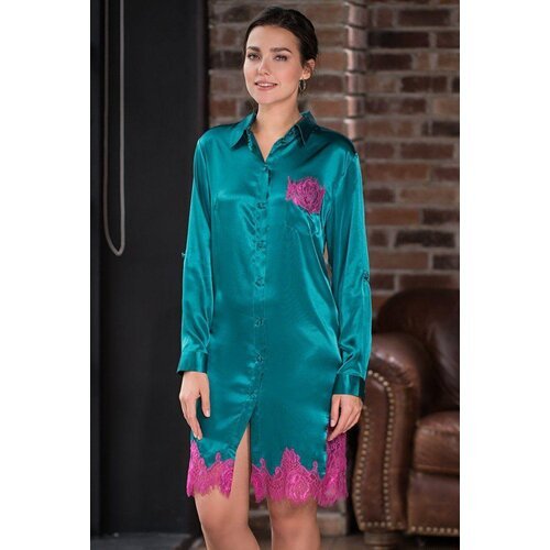 Купить Халат MIA-AMORE, размер 48, зеленый
Рубашка Mia-Amore длиной чуть выше колен, с...