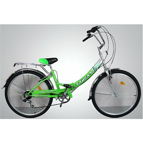 Купить Городской велосипед Байкал АВТ-2612 складной, скоростной, 6 скоростей, 26" зелен...