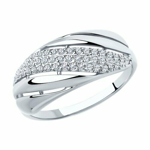 Купить Кольцо Diamant online, белое золото, 585 проба, фианит, размер 17.5
<p>В нашем и...
