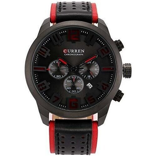 Купить Наручные часы CURREN, черный
<ul><li>Мужские наручные часы-хронограф кожаном рем...