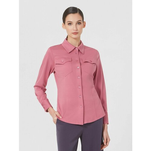 Купить Блуза Lo, размер 52, розовый
Эффектная блузка батник полуприлегающего силуэта, д...
