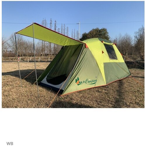Купить Палатка туристическая 4 местная с тамбуром двухслойная кемпинговая mircamping 18...