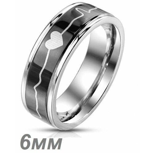 Купить Кольцо обручальное Spikes, размер 20.5, черный
Необычное черное кольцо сердцебие...