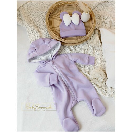 Купить Комбинезон BabyBoomsiki, размер 56, фиолетовый
Комбинезон из футера для новорожд...