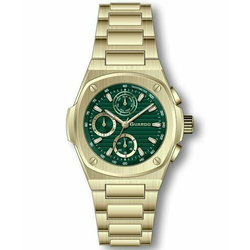 Купить Наручные часы Guardo 12715-5, зеленый, золотой
Часы Guardo Premium GR12715-5 бре...