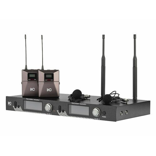 Купить ITC T-521UL радиосистема UHF двухканальная с двумя петличными микрофонами
Радиос...