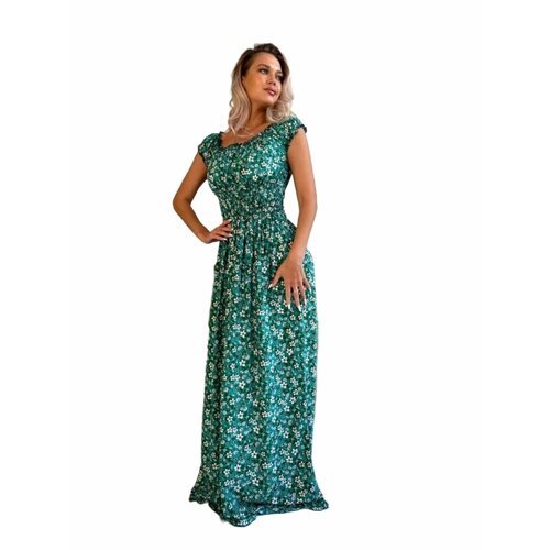 Купить Сарафан размер 60, зеленый
Платье женское на талии широкая резинка длина до щико...