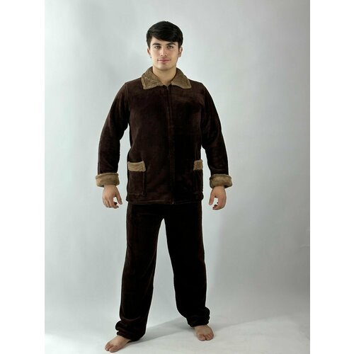 Купить Пижама , размер 56-58, коричневый
Утепленная мужская пижама - идеальный выбор дл...