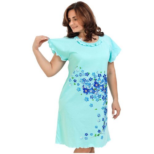 Купить Сорочка Натали, размер 50, зеленый
Ночная сорочка Avrora - идеальный выбор для к...