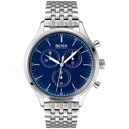 Купить Наручные часы BOSS, серебряный, синий
Мужские стильные часы на стальном браслете...