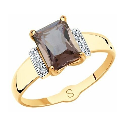Купить Кольцо Diamant online, золото, 585 проба, фианит, султанит, размер 19
<p>В нашем...