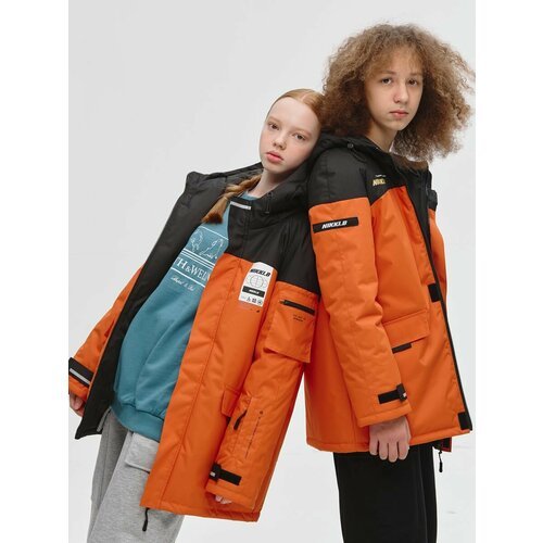 Купить Парка NIkki Bambino, размер 140, оранжевый
Утепленная куртка на межсезонье подхо...
