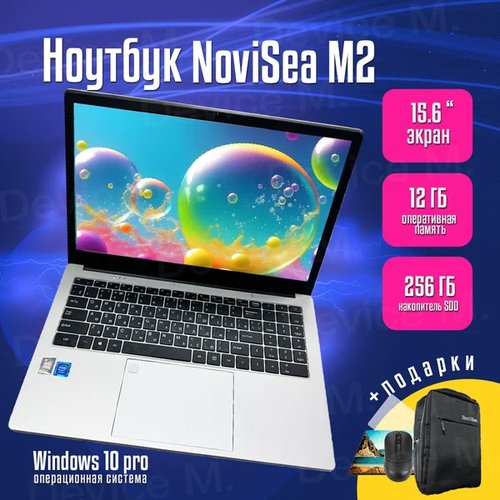 Купить Ноутбук 15.6" Notebook NoviSea M2 Silver / Intel Celeron N4000 2.6GHz, RAM 12GB,...