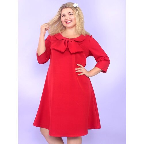Купить Сарафан Magesty, размер 64-66, красный
Нарядное платье средней длины. А-силуэт п...