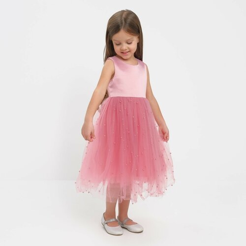 Купить Платье детское с бусинками KAFTAN р. 30 (98-104 см), розовый 9071662
Цвет - Розо...