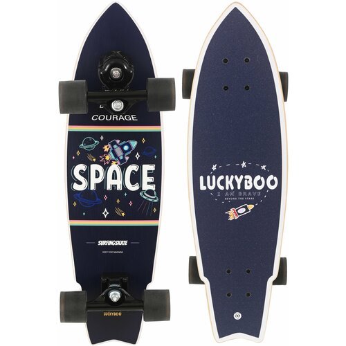 Купить Серфскейт LUCKYBOO Space (71.1х20.3 см) / Лонгборд-круизер, скейтборд, серф скей...