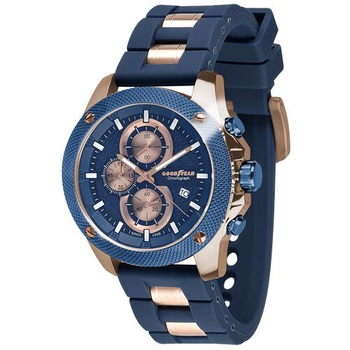 Купить Наручные часы Goodyear, синий
Мужские наручные часы GOODYEAR G. S01214.01.05. Кв...