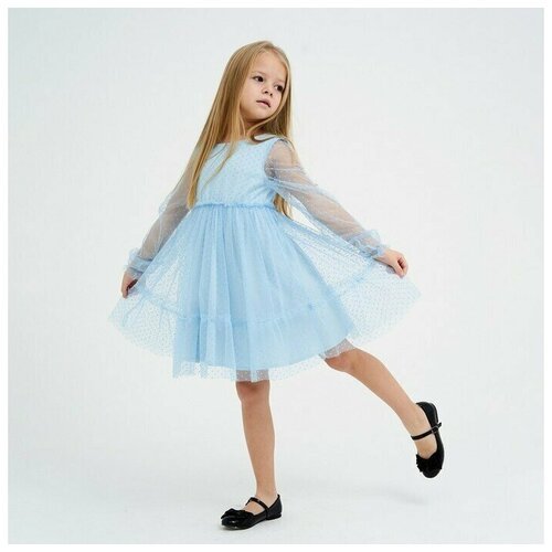 Купить Платье Kaftan, размер 110/116, голубой
Платье сетка для девочки KAFTAN : сетка,...