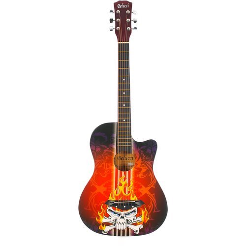 Купить Акустическая гитара Belucci BC3840 1348 (Devil),38"дюймов, с рисунком
Акустическ...