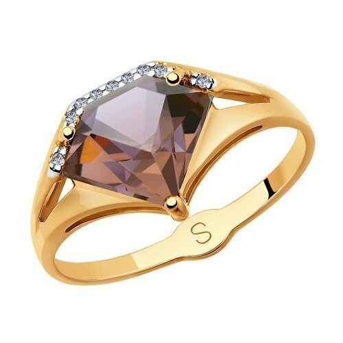 Купить Кольцо Diamant online, золото, 585 проба, султанит, фианит, размер 17
<p>В нашем...