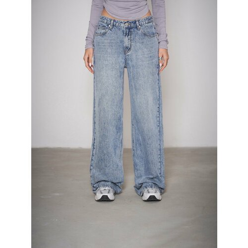 Купить Джинсы широкие FEELZ, размер 29, голубой
Модные широкие женские джинсы с отрезны...