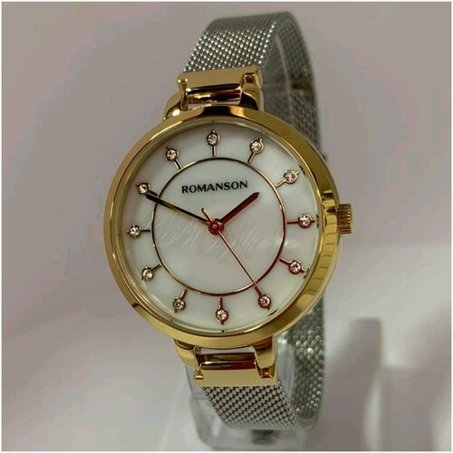 Купить Наручные часы ROMANSON RM 0B15L LG(WH, белый
Женские кварцевые часы в круглом ко...