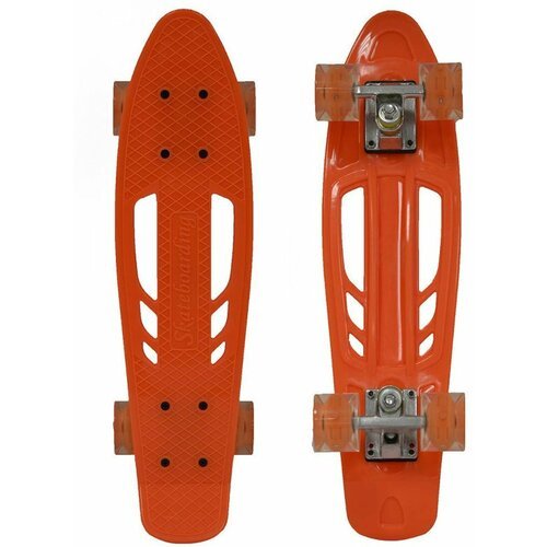 Купить Скейт Black Aqua S00238 Orange
Пластиковая дека 56x15 см с отверстиями для удобн...