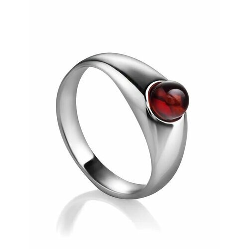 Купить Кольцо, янтарь, безразмерное, бордовый, серебряный
Лёгкое тонкое кольцо из пробы...