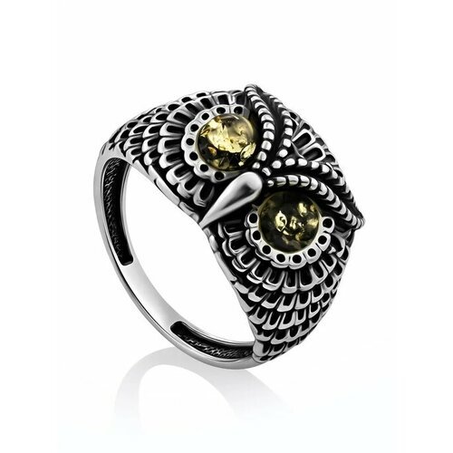 Купить Кольцо, янтарь, безразмерное, зеленый, серебряный
Стильное кольцо из , украшенно...