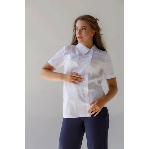 Купить Блуза FEERIA, размер 52, белый
Блуза женская на пуговицах выполнена из комфортно...