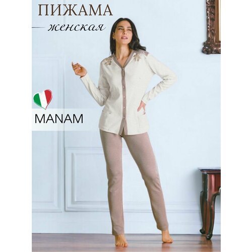 Купить Пижама MANAM, размер 54, бежевый, коричневый
Уютная пижама бренда Manam сшита из...