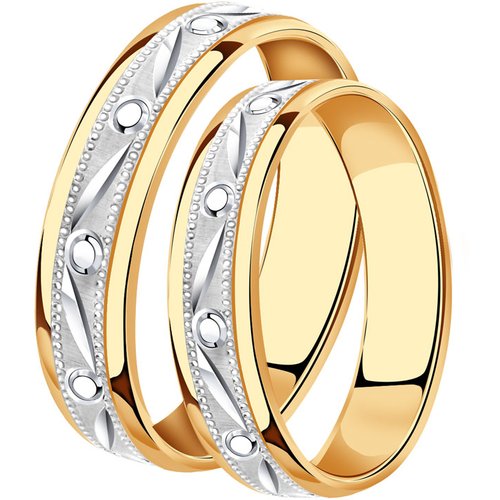 Купить Кольцо обручальное Diamant online, золото, 585 проба, размер 21
Золотое обручаль...