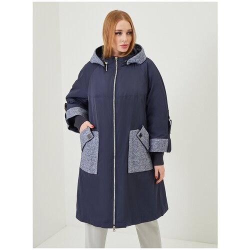 Купить Куртка Riches, размер 58, голубой
Утепленное пальто прямого кроя с уютным съемны...