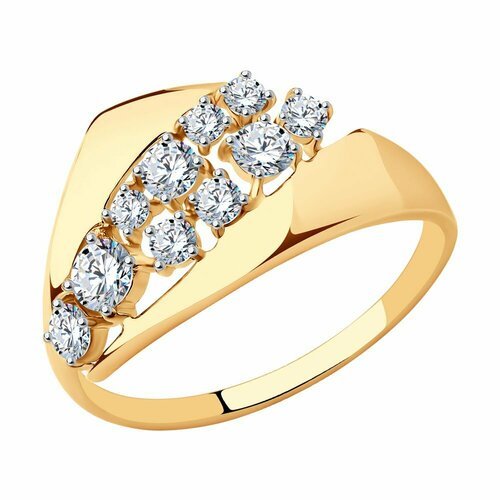 Купить Кольцо Diamant online, золото, 585 проба, фианит, размер 16.5
В нашем интернет-м...