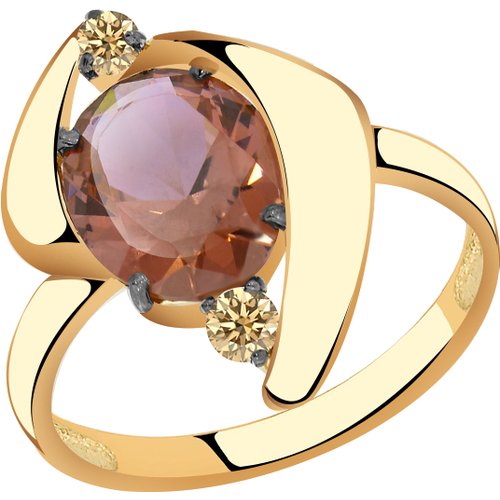 Купить Кольцо Diamant online, золото, 585 проба, фианит, родолит, размер 17.5
<p>В наше...