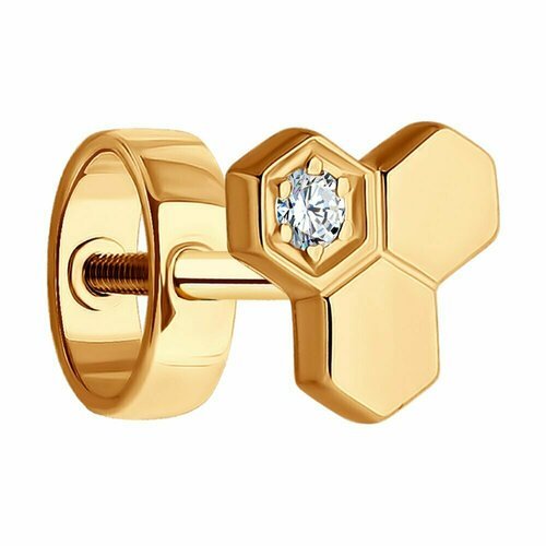 Купить Серьги Diamant online, красное золото, 585 проба, фианит, прозрачный
<p>В нашем...