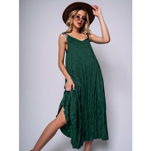 Купить Сарафан размер 42-52, зеленый
Платье шелковистое , женское, летнее , воздушное,...