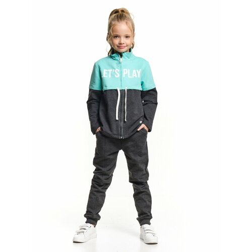 Купить Костюм Mini Maxi, размер 128, черный, бирюзовый
Спортивный костюм для девочек Mi...