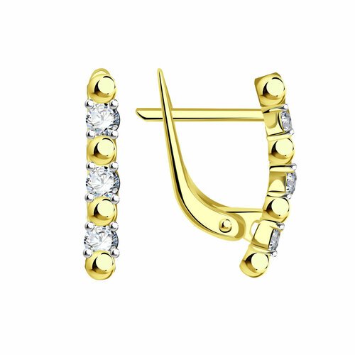 Купить Серьги Diamant online, золото, 585 проба, фианит, золотой
<p>В нашем интернет ма...