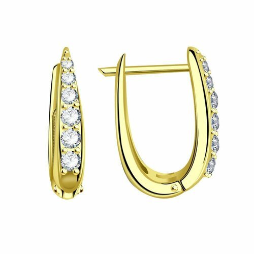 Купить Серьги Diamant online, желтое золото, 585 проба, фианит, бесцветный
<p>В нашем и...