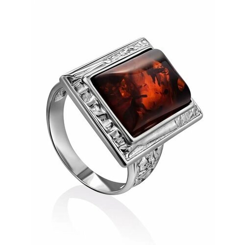 Купить Кольцо, янтарь, безразмерное, бордовый, серебряный
Элегантное кольцо со вставкой...