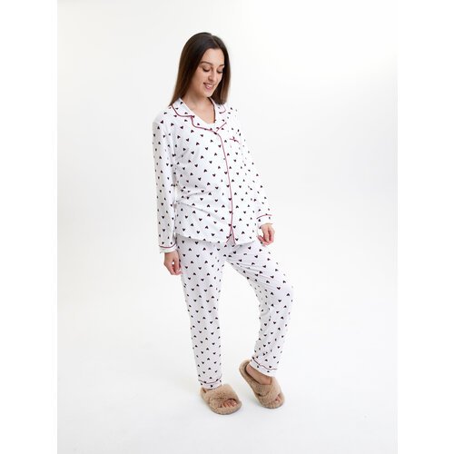 Купить Пижама , размер 42/44, белый
Пижама с брюками для дома: комфорт и стиль<br><br>Э...