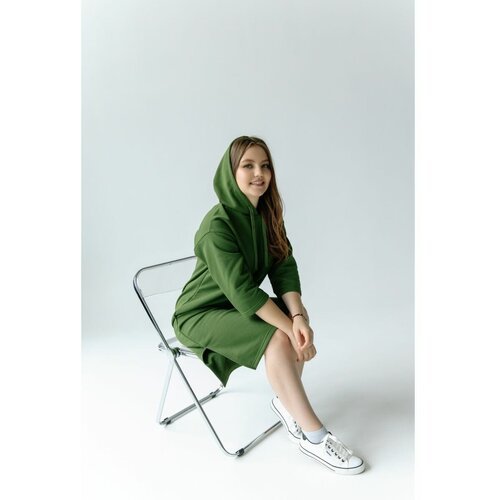 Купить Платье Rita Vorobyeva, размер XL-XXL, зеленый, хаки
Платье худи с капюшоном - эт...