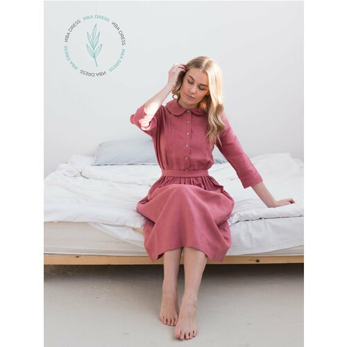 Купить Платье ИВАdress, размер 46, розовый
Платье Iva Dress миди женское льняное "Кален...