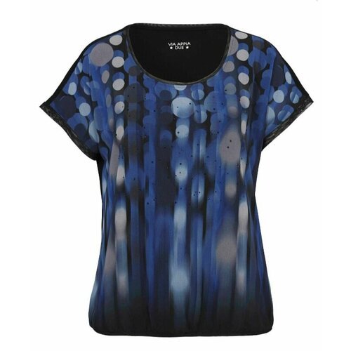 Купить Блуза Via Appia Due, размер 42, черный, синий
Объемная блуза свободного кроя, те...