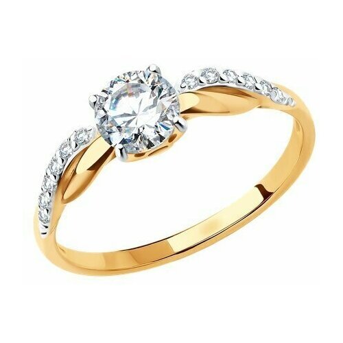 Купить Кольцо Diamant online, золото, 585 проба, фианит, размер 15.5
Золотое кольцо 274...