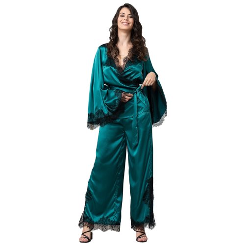 Купить Пижама MIA-AMORE, размер L(48), зеленый
Комплект с брюками и жакетом Mia-Amore в...