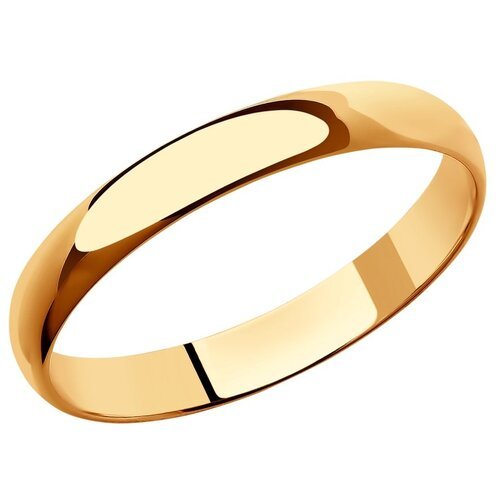 Купить Кольцо обручальное SOKOLOV, красное, желтое золото, 585 проба, размер 23.5, золо...