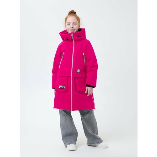 Купить Парка Sherysheff, размер 134, розовый
Стильная удлиненная подростковая куртка-па...