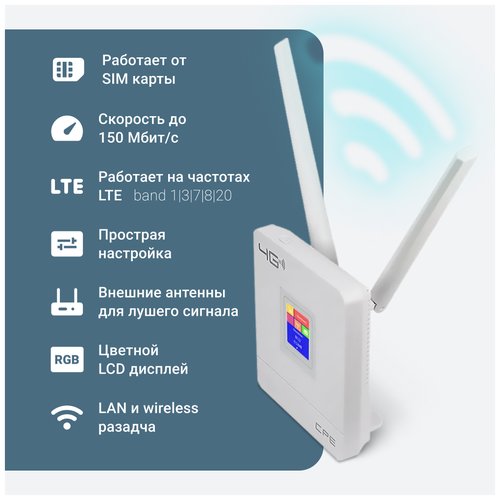 Купить Уличный 4G Wi-Fi роутер Zodikam W1
Роутер поддерживает новый высокоскоростной ст...